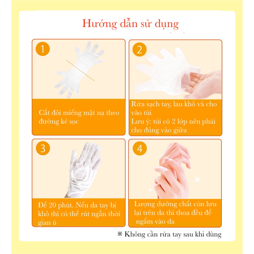 Mặt nạ ủ tay Handmask Beauty Nhật Bản - Mặt nạ tay Nhât Bản cho da tay mềm mại, mịn màng, dưỡng trắng