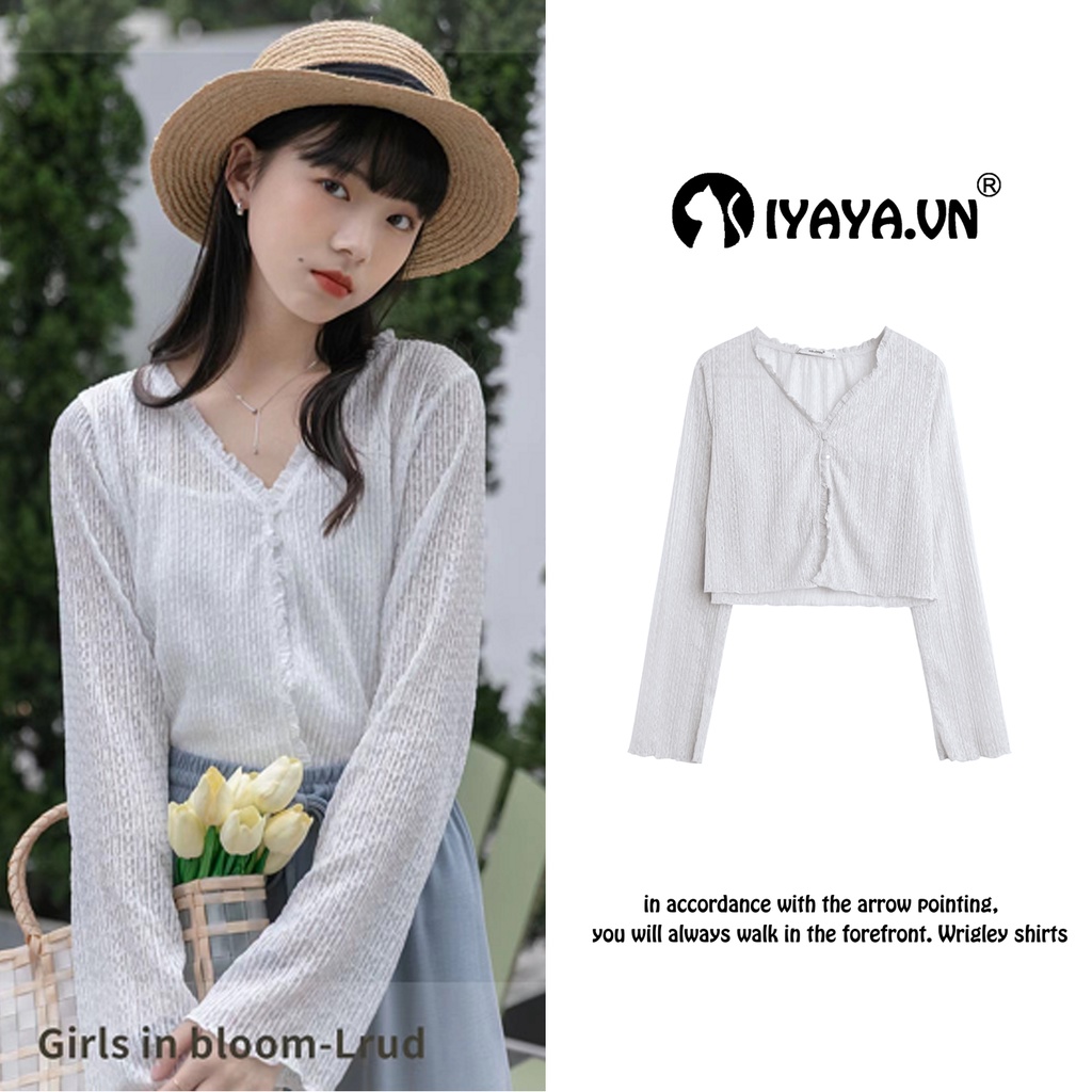 Áo Khoác Cardigan Dáng Ôm Phối Ren Thời Trang Mùa Hè