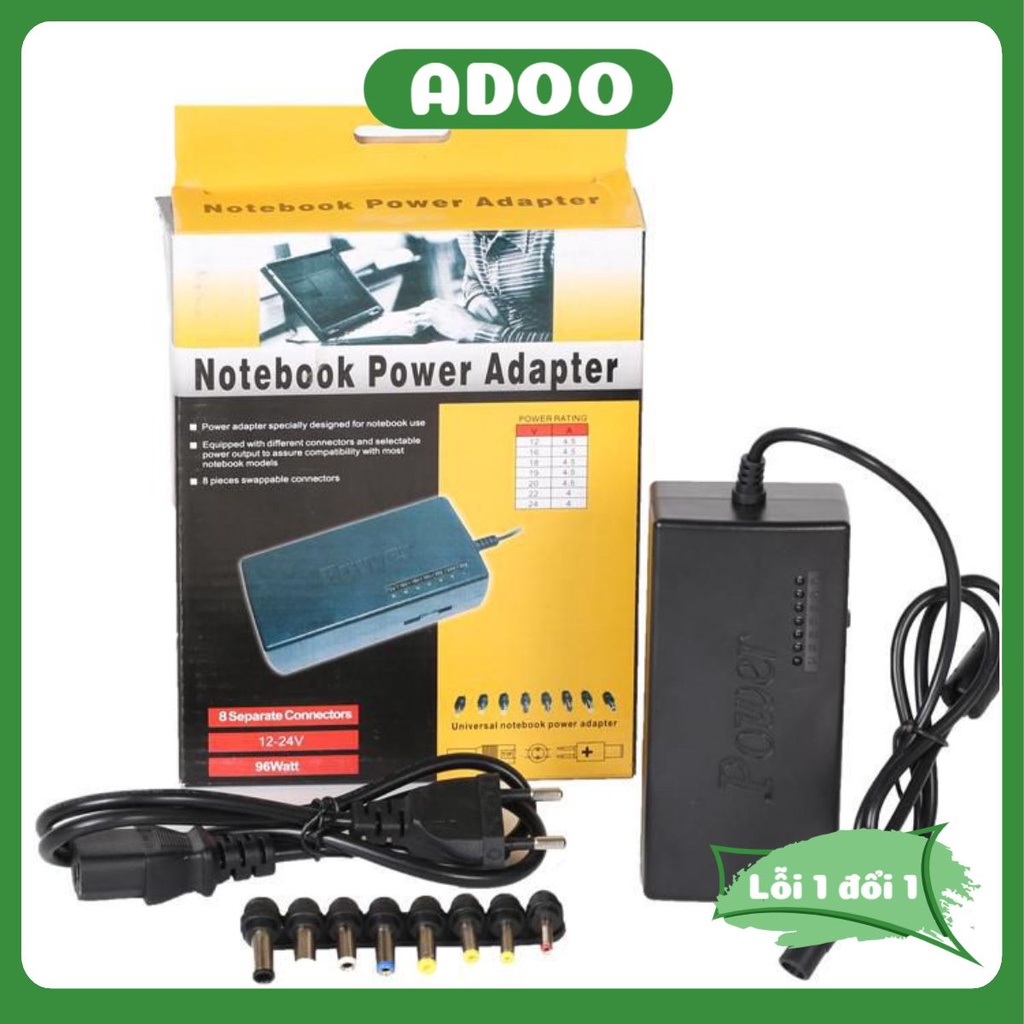 Sạc Laptop đa năng 8 đầu Và Các Thiết Bị Khác Adapter đa năng Laptop và Màn hình ADOO