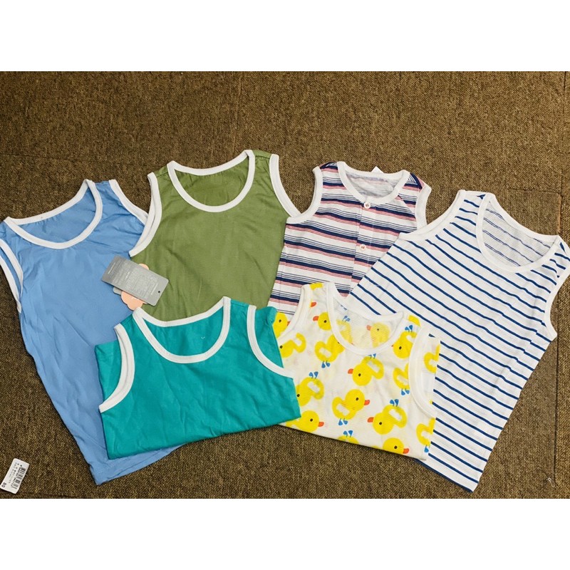 áo ba lỗ xuất hàn bé trai bé gái size 90-130