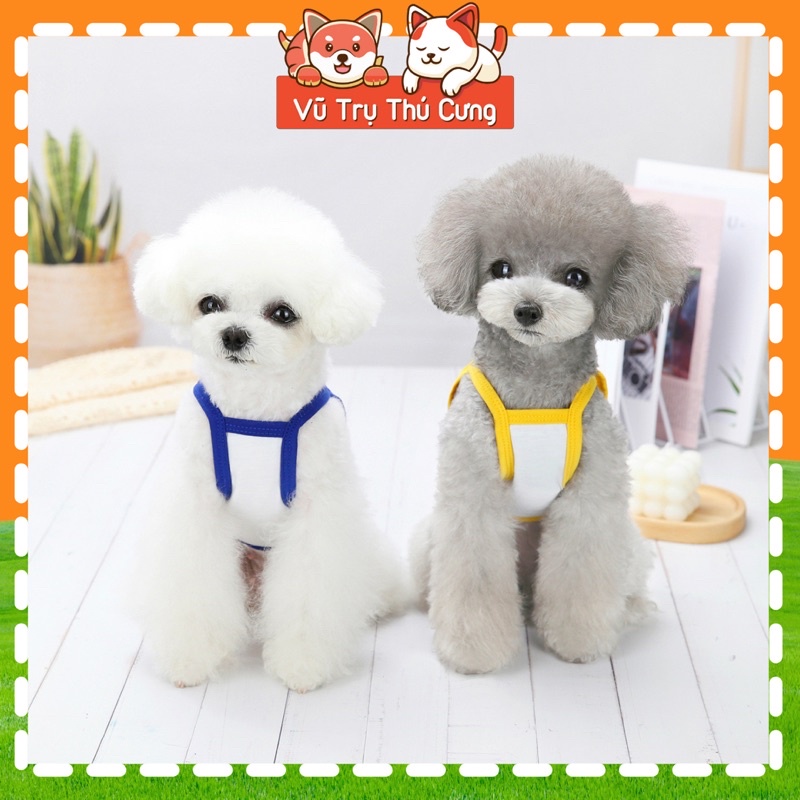 Áo cho thú cưng vải cotton mát mẻ 2 dây, thời trang mùa hè cho chó mèo