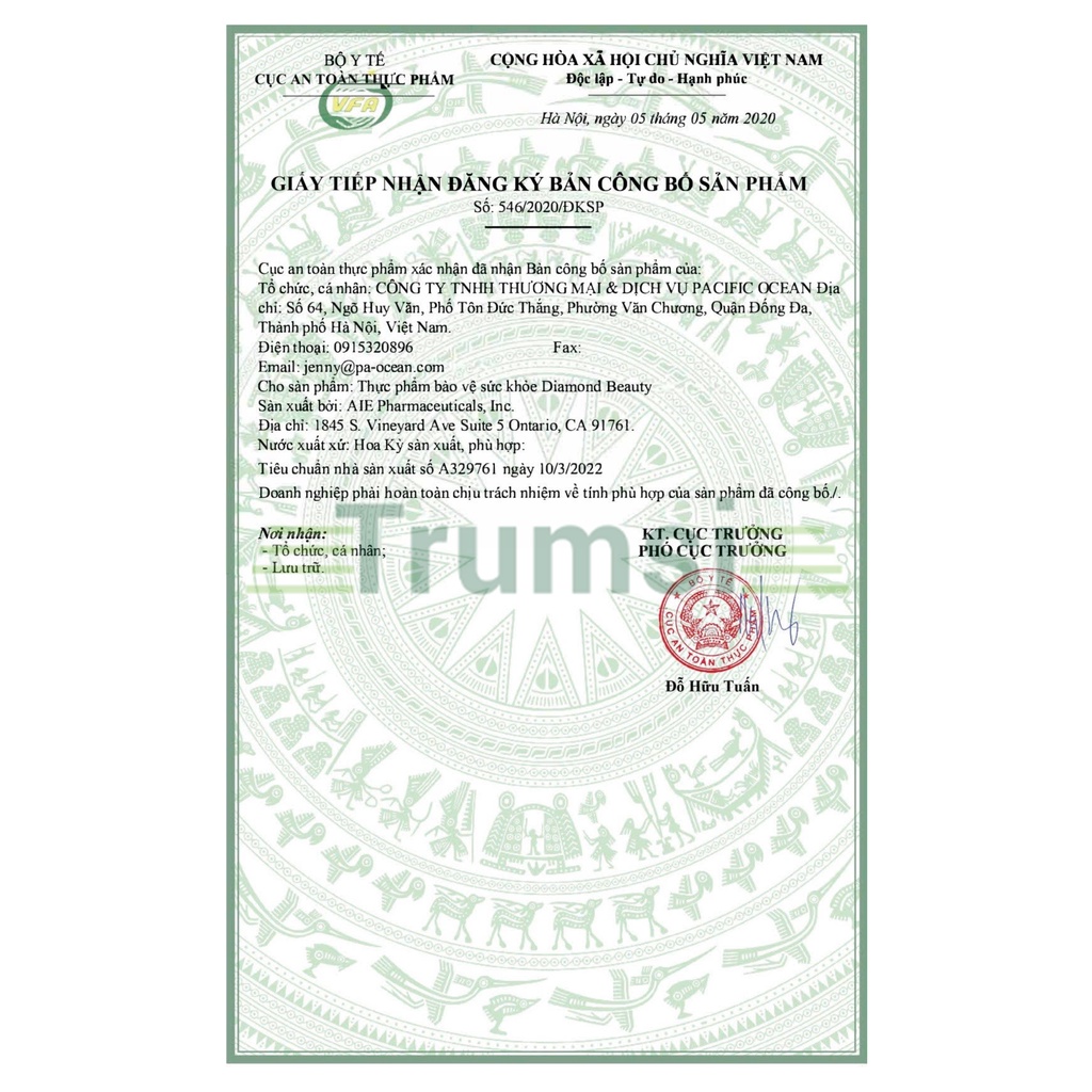 Viên Uống Trắng Da Giảm Nám Chống Nắng Bổ Sung Collagen Điều Hòa Nội Tiết Tố Nữ Diamond Beauty USA Nhập Khẩu Chính Hãng | Thế Giới Skin Care