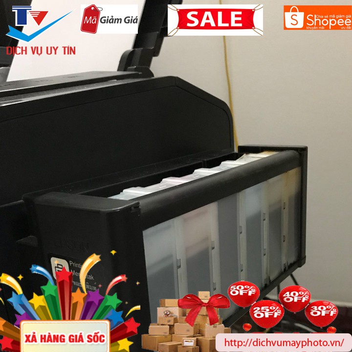 Máy in màu Epson L805 L800 đã qua sử dụng hàng cũ đẹp dẫn mực hãng INECO