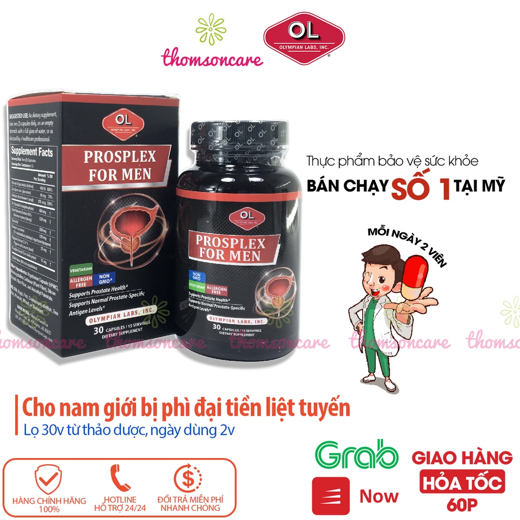 Prosplex For Men giảm phì đại tiền liệt tuyến cho nam giới, từ Olympian Labs, Nhập khẩu từ Mỹ tốt sinh lý nam