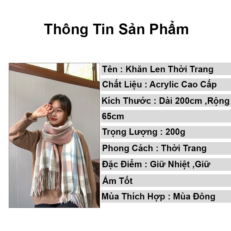 Khăn quàng cổ nữ hàn quốc mùa đông đẹp giữ ấm Xuxi khăn len choàng cổ nữ thời trang giữ nhiệt cao cấp