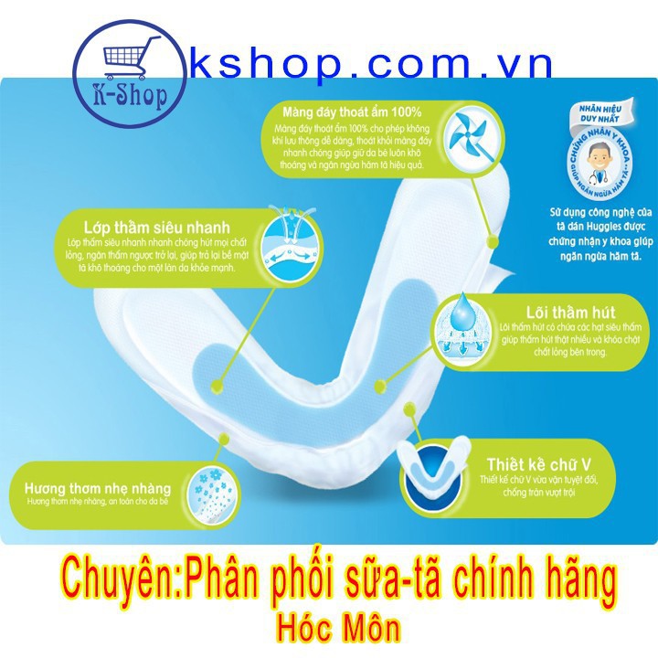 Miếng lót sơ sinh Huggies Dry Newborn 1-100 miếng Dưới 5kg