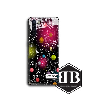 Ốp lưng kính cường lực Oppo A9 2020 A5 2020 A11 A52 A92 A31 A8 A91 Reno3 A39 A57 in ảnh vũ trụ độc lạ