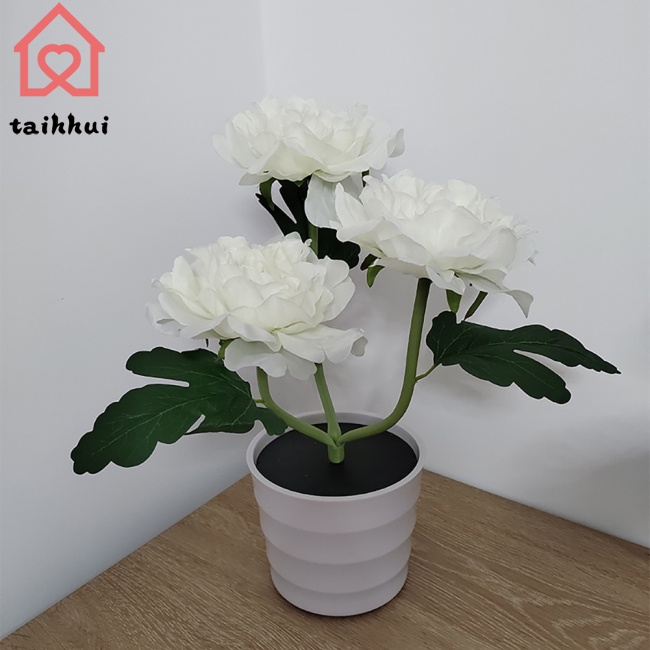 Đèn Led Năng Lượng Mặt Trời Hình Hoa Mẫu Đơn Trang Trí Sân Vườn/Ban Công/Phòng Ngủ