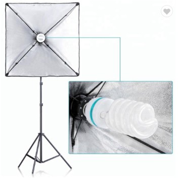 Bộ kit 2 đèn chụp hình, quay phim, livestream, chụp sản phẩm e27 softbox 50x70cm