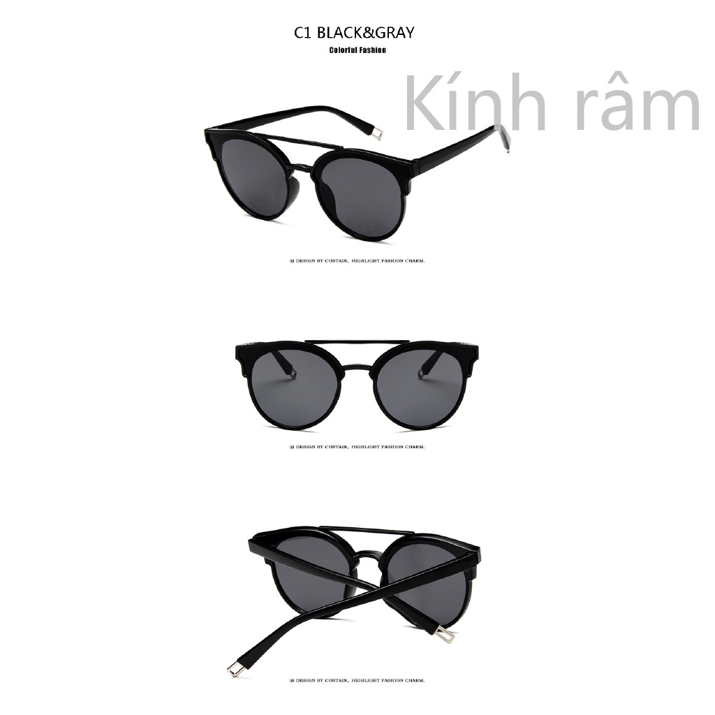 Kính mát gọng kim loại chống nắng UV400 cho Nữ