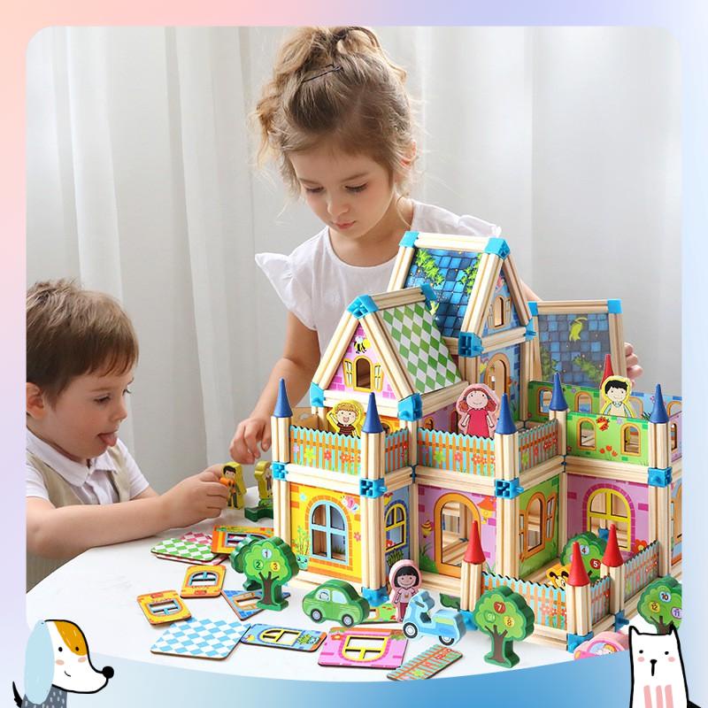Đồ chơi mô hình nhà gỗ 3D 268 chi tiết cho bé trai phát triển trí tuệ