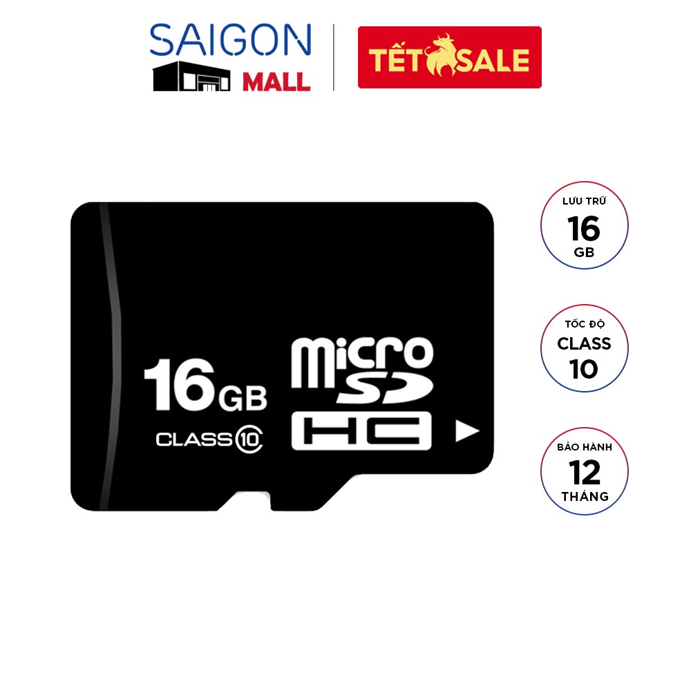 Thẻ nhớ 16GB microSDHC OEM - Bảo hành 1 năm đổi mới