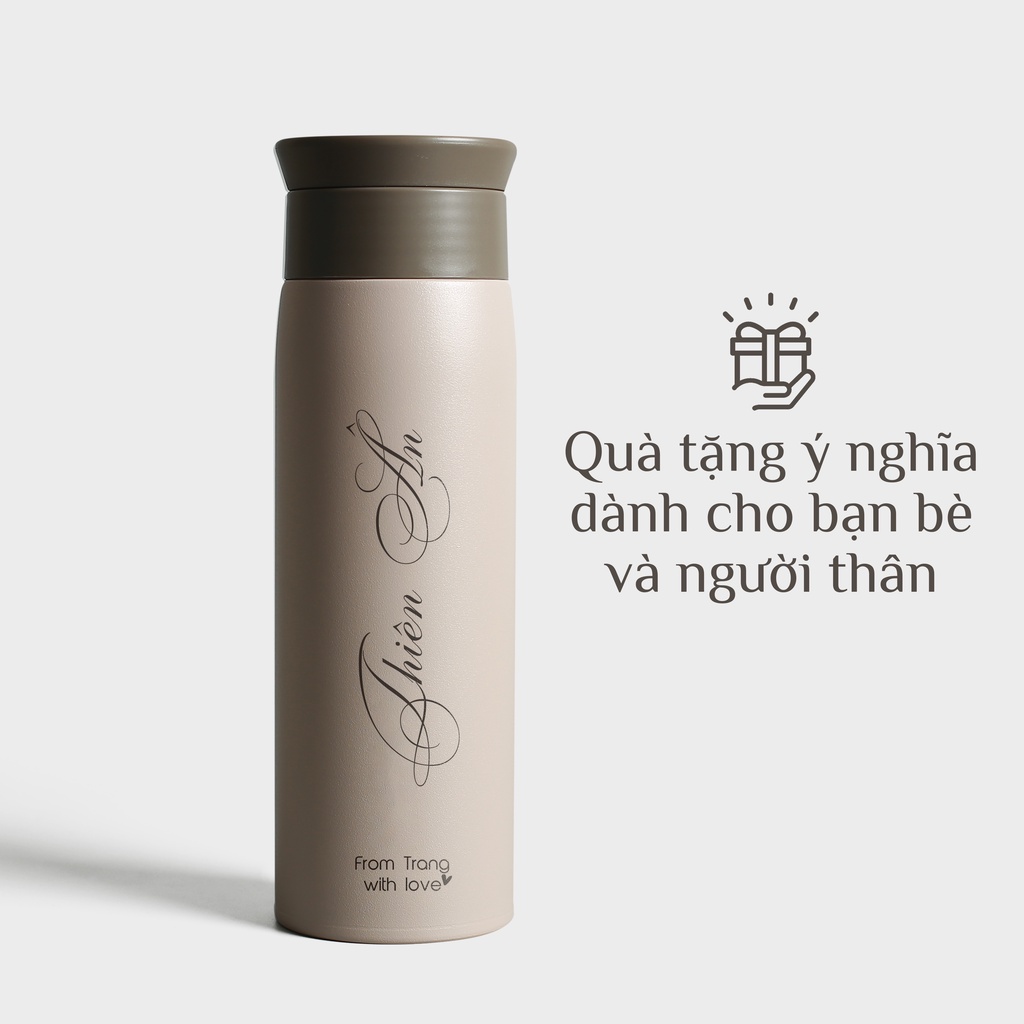 Bình Tyeso Favour chính hãng giữ nhiệt 12h ly nước dung tích 500ml inox 304 Fan House khắc tên theo yêu cầu