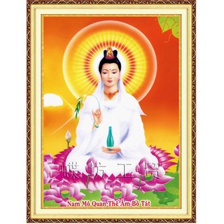 Tranh thêu Phật quan âm 222349 (chưa thêu)