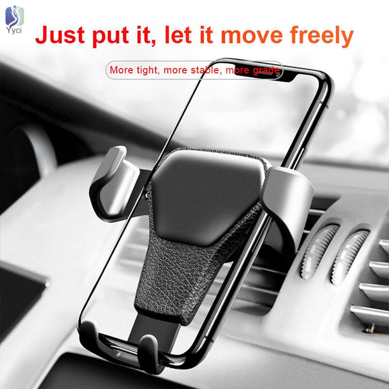 Yy Gravity Car Phone Bracket Air Vent Mount Cradle Holder Universal for Mobile GPS @VN