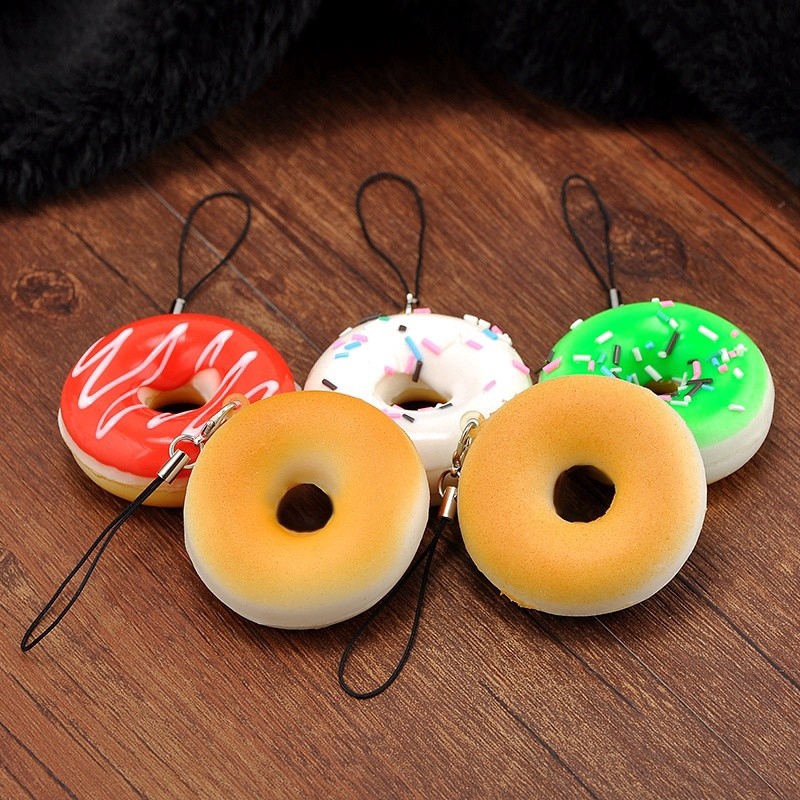 Móc khóa hình bánh donut dễ thương