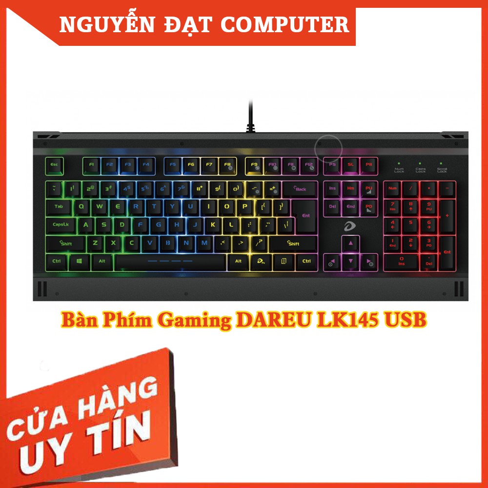 [Bàn phím giá rẻ vô địch] Bàn phím DAREU LK145 giả cơ cao cấp,Led 7 màu - Hàng chính hãng bảo hành 24 tháng