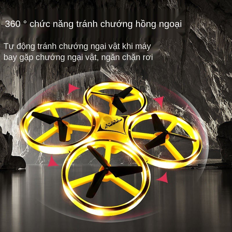 ✵▨Đồng hồ bay không người lái cảm biến cử chỉ thông minh điều khiển từ xa quadcopter chống va chạm máy somatosensory