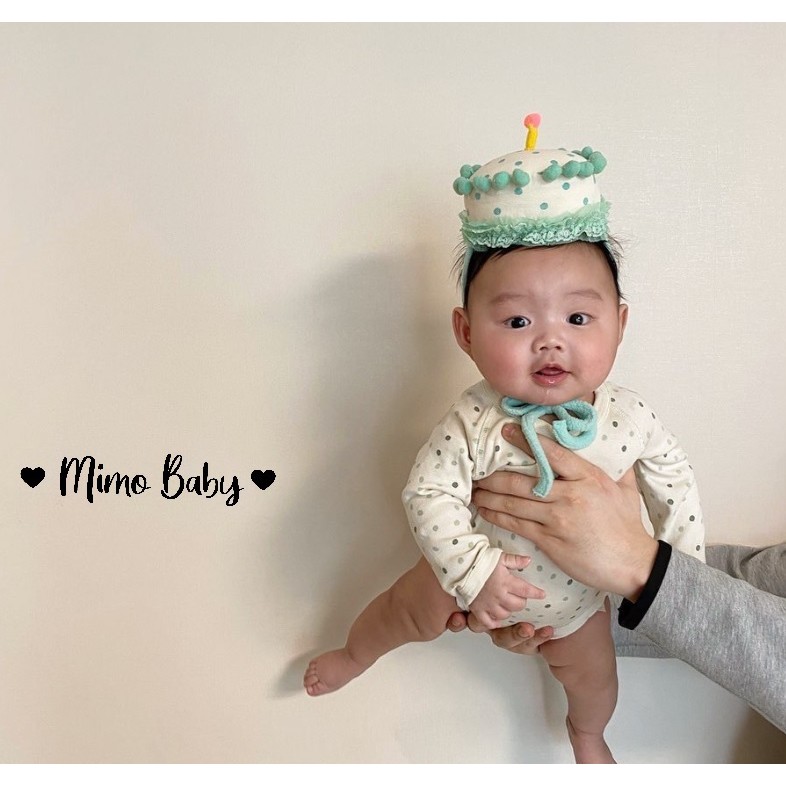 Băng đô bánh sinh nhật style Hàn quốc cho bé Mimo Baby BD26