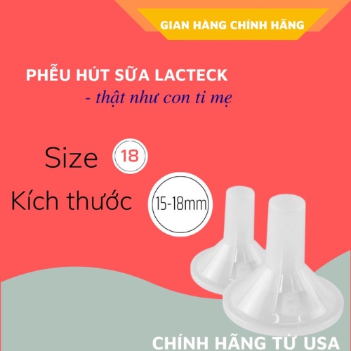 Phễu hút sữa Lacteck Baby Motion silicon mềm cao cấp từ USA ( size 15/18/21/24/27 )