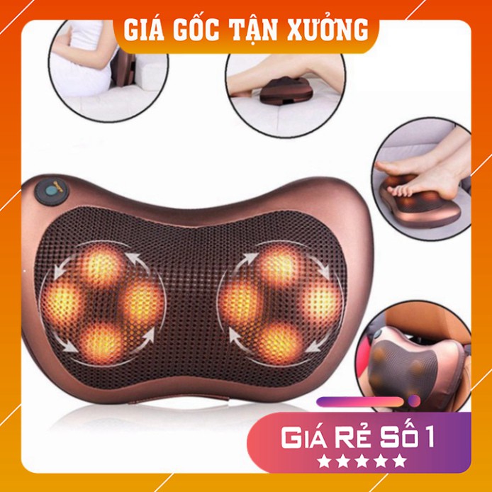 Gối Massage 𝑭𝒓𝒆𝒆𝒔𝒉𝒊𝒑 Gối Massage Vai Gáy 8 Bi Hồng Ngoại Công Nghệ Nhật Bản Cao Cấp