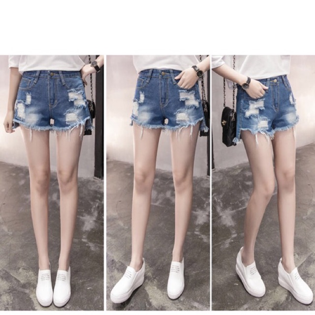 Quần short big size rách tua rua bao đẹp size lớn 75-85kg