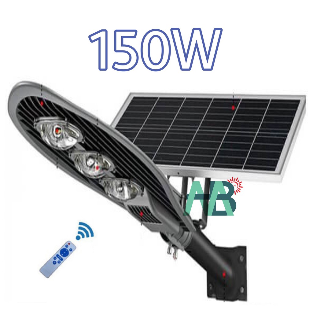 150W ĐÈN ĐƯỜNG LÁ NĂNG LƯỢNG MẶT TRỜI , NHÔM ĐÚC NGUYÊN KHỐI , CHỐNG NƯỚC SIÊU SÁNG ABM Solar