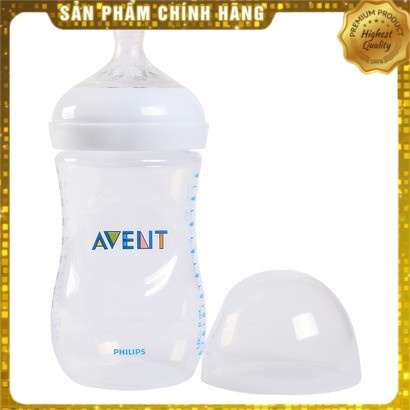 Bình sữa  cổ rông Avent nhựa không có BPA 260ml (bình đôi tách lẻ)