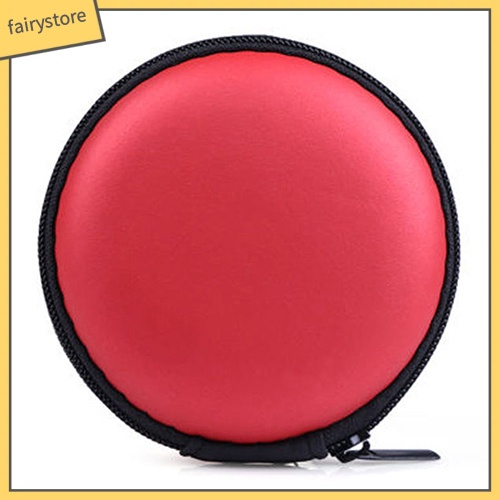 Túi cao su đựng tai nghe hình tròn có khóa kéo