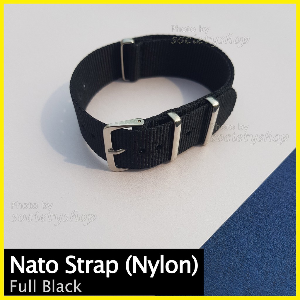 Nato Dây Đồng Hồ Đeo Tay Bằng Vải Canvas 20mm 22mm Họa Tiết Kẻ Sọc Thời Trang