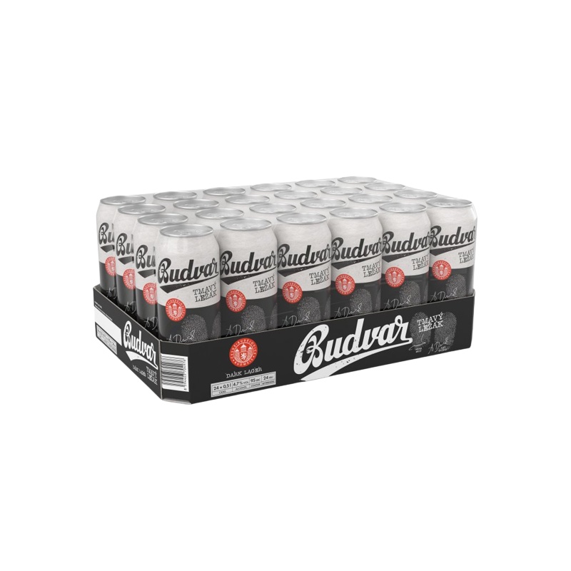 Bia Budweiser Budvar Dark - nhập khẩu Tiệp - 1 thùng 24 lon 500ml