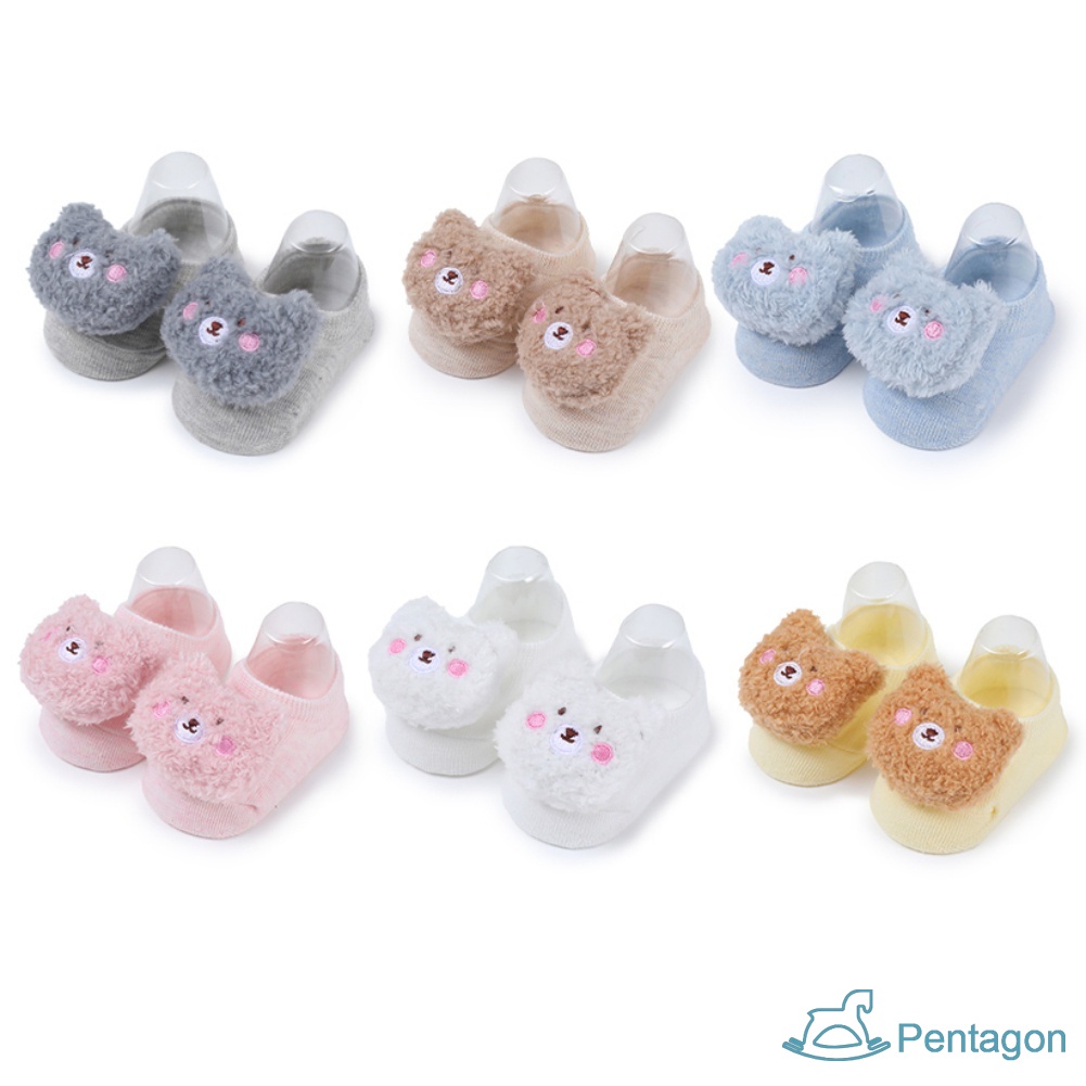 Tất Thuyền Chống Trượt Hình Búp Bê Hoạt Hình Đáng Yêu Cho Trẻ Em