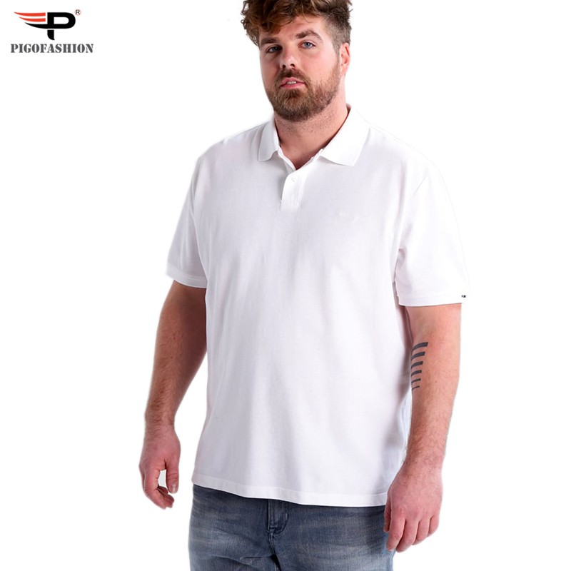 Bộ 3 áo thun nam polo big size chất thun cotton cao cấp Pigofashion zpb01 Rêu, Xám, Trắng