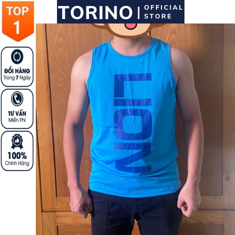 Áo Tập Gym Nam Cao Cấp, Áo Thun Ba Lỗ In Hình 𝐋𝐈𝐎𝐍 thun Cotton thoáng khí - Co Giãn Tốt Nhiều Màu