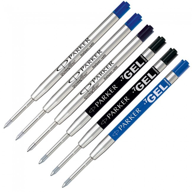 Vỉ 2 ruột viết mực GEL cho bút bi Parker - Hàng chính hãng Parker - Made in France - Ballpoint Pen Gel Ink Refills