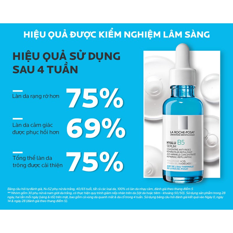 La Roche Posay Hyalu B5 Serum 30ML - Serum Phục Hồi Tái Tạo Dưỡng Ẩm Da.