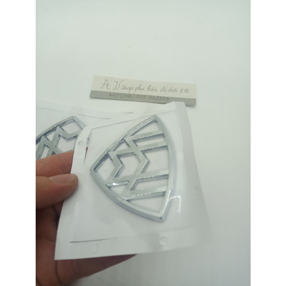 combo 2 Miếng Dán logo MAYBACH  Bằng ABS Trang Trí Xe Hơi Mercedes Benz dán 2 bên khung xe