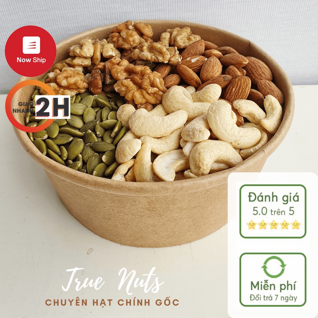 Mixnuts 4 Hạt Dinh Dưỡng Sấy Nguyên Vị (điều, óc chó, hạnh nhân, bí xanh) - ĂN VẶT MẸ BẦU/ GIẢM CÂN/ KETO