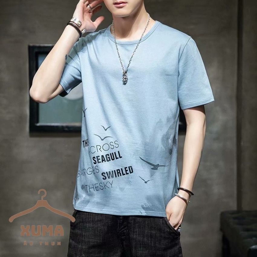 [ FREE SHIP ] Áo phông áo thun nam tay ngắn cổ tròn chất thun cotton co giãn 4 chiều hình chim xuma