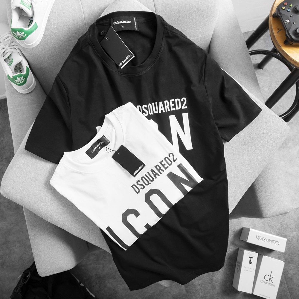 Áo thun nam phông 100% cotton 2 màu trắng đen co giãn chất vải mềm mịn, hợp dáng dễ phối đồ - V104