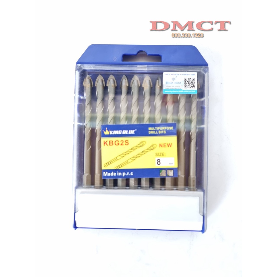 Mũi khoan đa năng chuôi lục giác KingBlue chính hãng phi 6mm-8mm-Mũi khoan bê tông đa năng