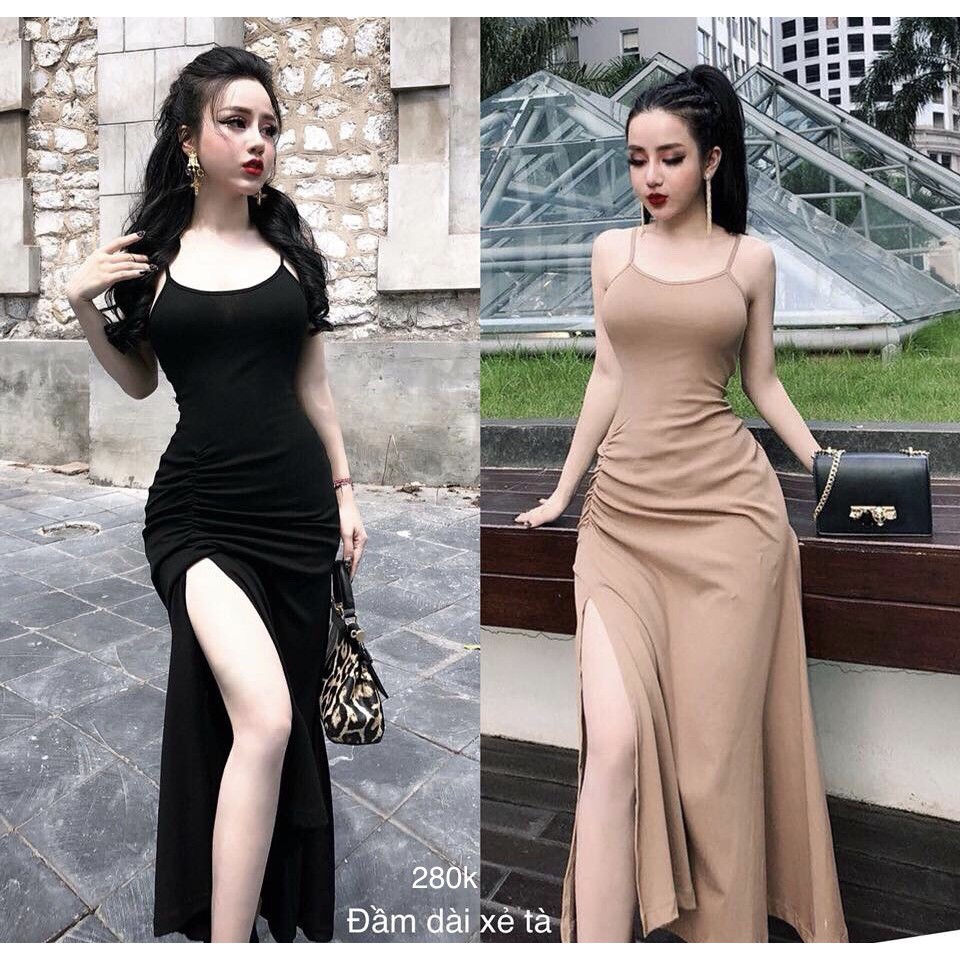 Đầm Body Dài Xẻ Tà