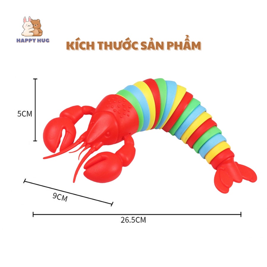 Đồ chơi xả stress, đồ chơi giảm căng thẳng hình con tôm vui nhộn dành cho cả người lớn và trẻ em - Happy Hug