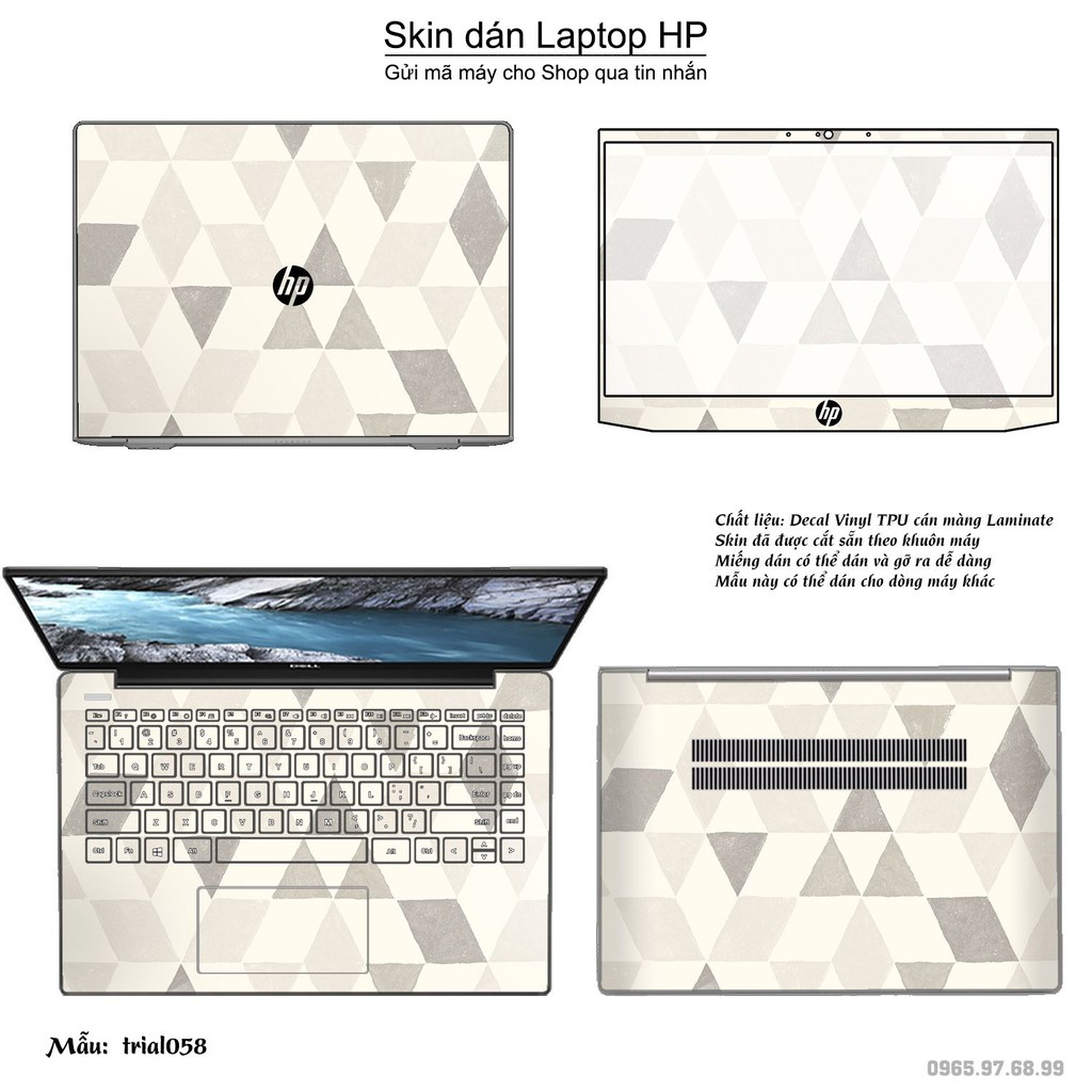 Skin dán Laptop HP in hình Đa giác nhiều mẫu 10 (inbox mã máy cho Shop)