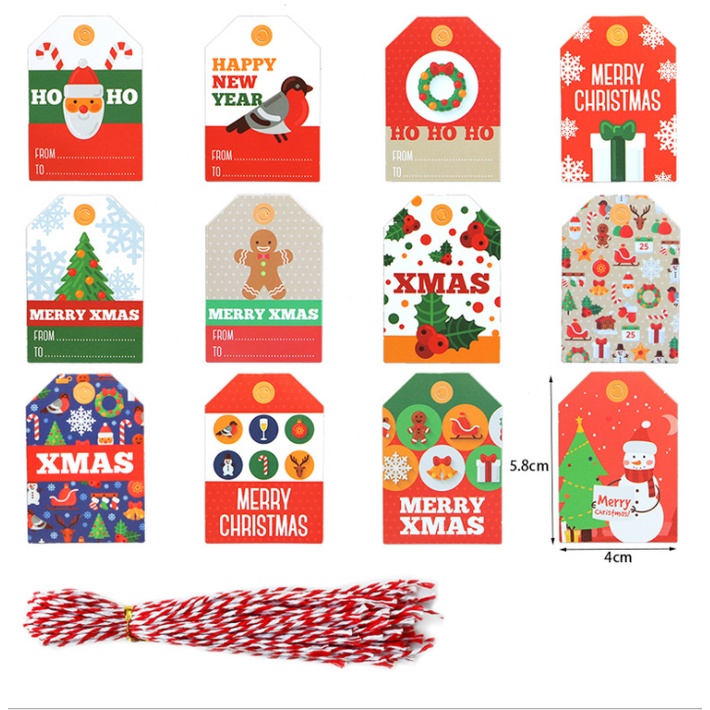 Set 48-50 thiệp T02 trang trí noel trang trí giáng sinh mẫu