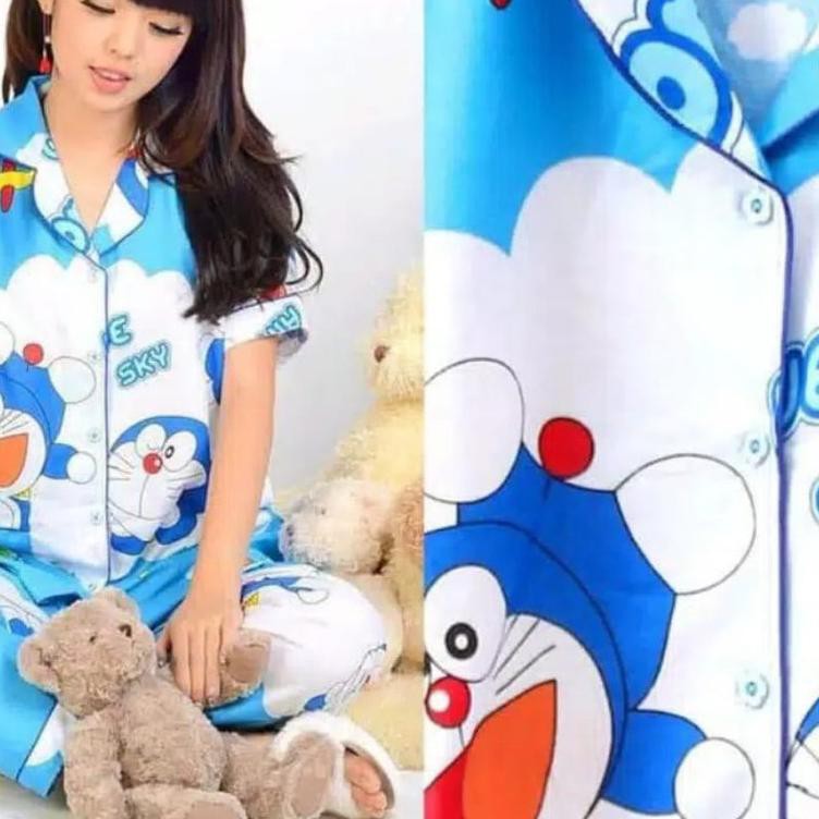 Bộ Đồ Ngủ Cotton Cao Cấp In Hình Doraemon (cp) Spin13 (cp)