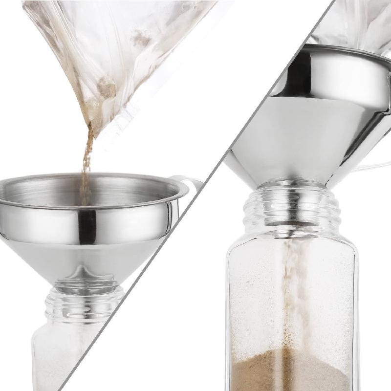 Phễu Anaeat miệng rộng có tay cầm bằng thép không gỉ tiện dụng