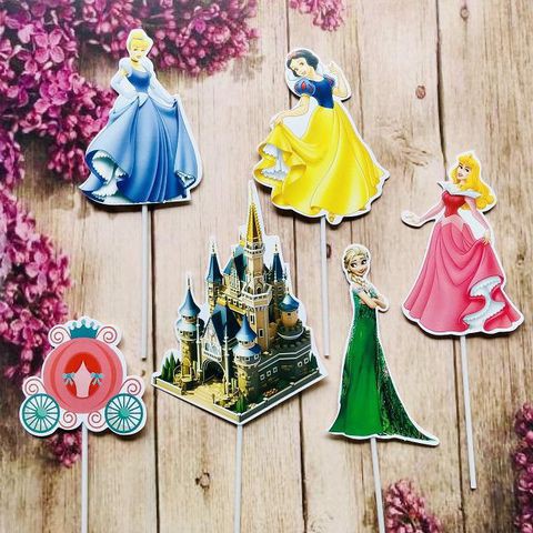 topper cắm bánh [FREESHIP] set cắm giấy lâu đài cổ tích