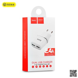 Củ sạc 2 cổng c12 - hàng chính hãng hoco