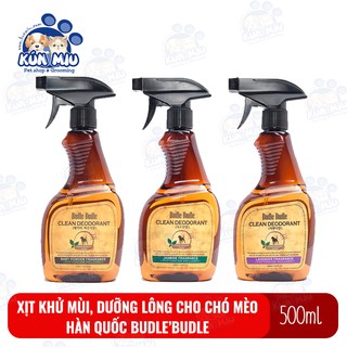 Xịt khử mùi dưỡng lông cho chó mèo Hàn Quốc Budle'Budle chai 530ml